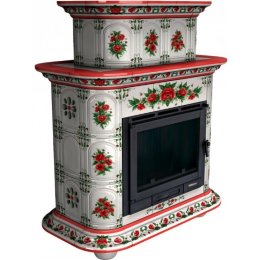 Каминная облицовка КимрПечь Прованс центральная двухъярусная Маки